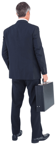 Businessman Transparent Background with Briefcase