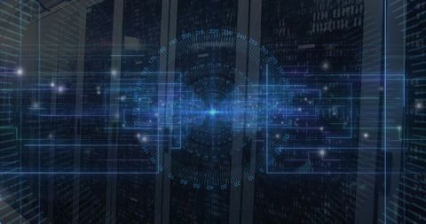 Holographic Interface Projecting Binary Code in Data Center