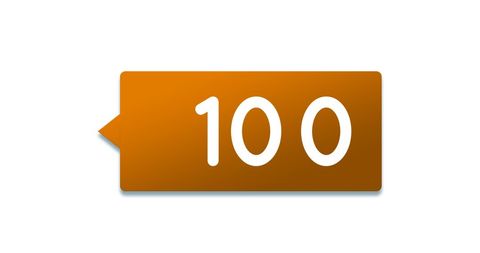 Digital Notification Alert with Number 100 on White - Download Free Stock Images Pikwizard.com
