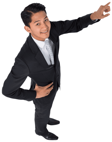 Transparent Man Pointing in Business Suit with Confident Gesture - Download Free Stock Videos Pikwizard.com