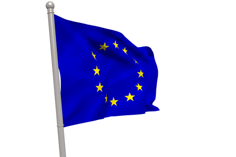 european union flag on pole isolated on transparent background - Download Free Stock Videos Pikwizard.com