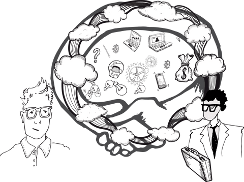 Business and Technology Brainstorming Concept on Transparent Background - Download Free Stock Videos Pikwizard.com