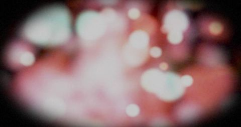 Vibrant Colorful Blurred Light Bokeh on Black Background