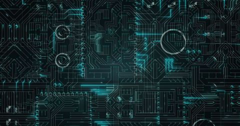 Glowing Cybernetic Circuit Board Data Stream Background - Download Free Stock Images Pikwizard.com