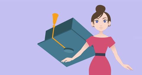 Woman celebrating graduation and mentoring success