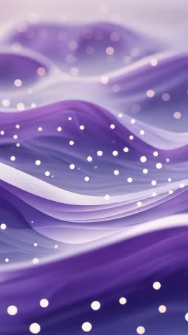 Rolling Purple Waves with Drifting White Particles Vertical Looping Background Fluid Luminous Motion