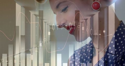 Modern business innovation with digital data interface