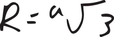 Transparent mathematical formula denoting geometry calculation