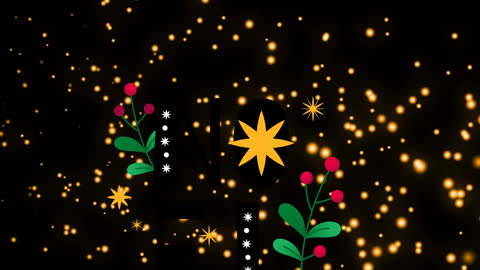 Animated Noel Text with Sparkling Stars for Christmas Celebration