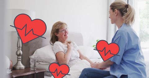 Female Doctor Supporting Senior Patient in Healthcare Setting
