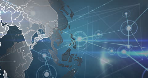 Global Network Connections Digital Interface Concept