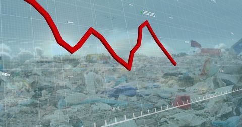 Conceptual Line Graphs Highlighting Economic Decline over Pollution - Download Free Stock Images Pikwizard.com