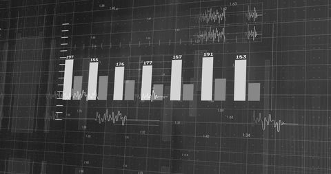 Digital Financial Data Panels in Monochrome Style - Download Free Stock Images Pikwizard.com