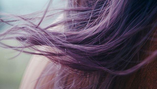 Beautiful Lavender Hair Flowing Gently by Breezy Meadow