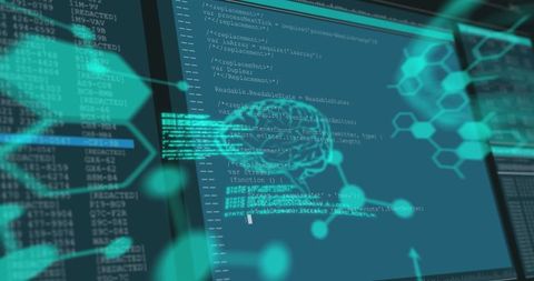 Abstract Digital Interface Data Processing Network - Download Free Stock Images Pikwizard.com