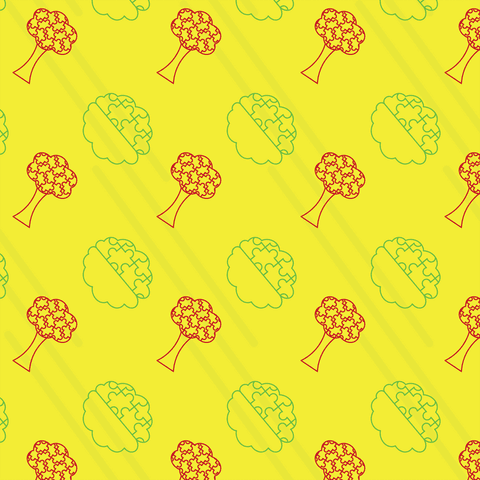 transparent tree and brain puzzle pattern on yellow background - Download Free Stock Videos Pikwizard.com