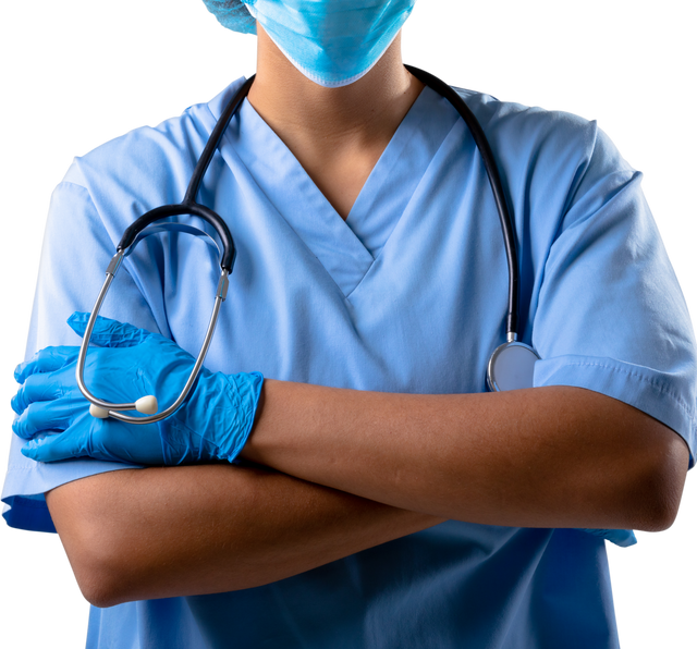 Transparent Background Healthcare Professional Wearing Face Mask with Stethoscope - Download Free Stock Videos Pikwizard.com