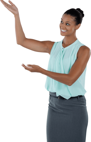 smiling businesswoman gesturing transparent background - Download Free Stock Videos Pikwizard.com