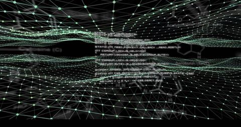 Futuristic Digital Network Grid with Streaming Data - Download Free Stock Images Pikwizard.com