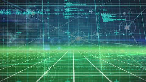 Futuristic Digital Analytics and Data Processing Concept