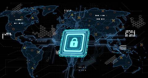 Global Cybersecurity and Data Protection Concept - Download Free Stock Images Pikwizard.com