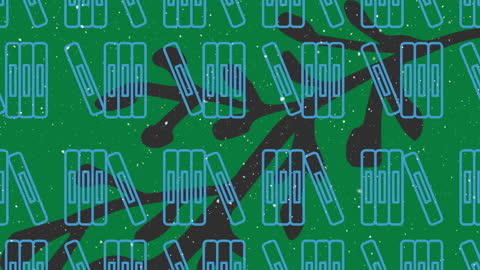 Festive Snowfall Animation With Books and Plant Motif