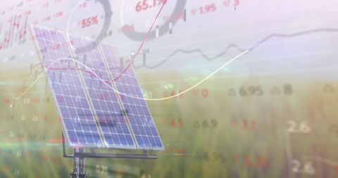 Solar Energy and Financial Growth Concept
