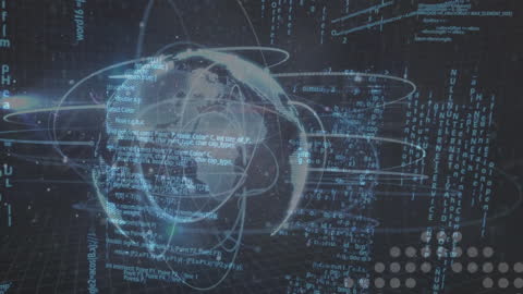 Global Digital Network and Data Interface Concept