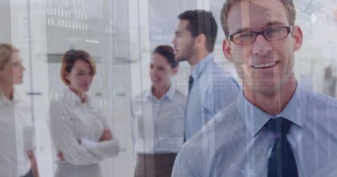 Confident Business Team Collaborating in Modern Office Setting - Download Free Stock Images Pikwizard.com