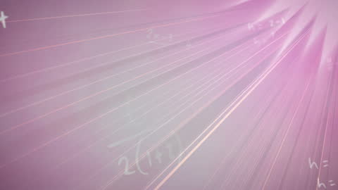 Animated Mathematical Equations with Light Trails Background