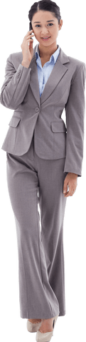 Transparent Businesswoman on Phone Call in Office Attire - Download Free Stock Videos Pikwizard.com