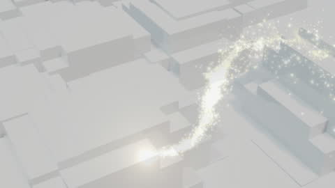 Abstract Digital Background with Sparkling White Shapes