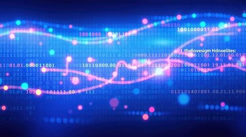 futuristic digital waveform and binary code - Download Free Stock Images Pikwizard.com