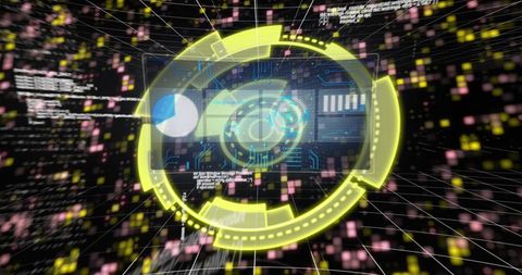 Futuristic Cyber Interface with Scanning Scope - Download Free Stock Images Pikwizard.com