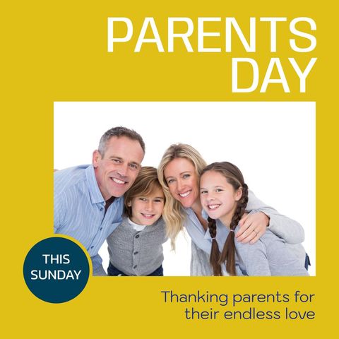 Happy Family Celebrating Parents Day with Love - Download Free Stock Templates Pikwizard.com