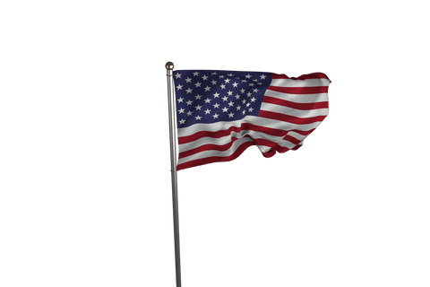 realistic american flag waving on transparent background - Download Free Stock Videos Pikwizard.com