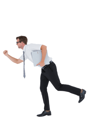 transparent geeky businessman running late with files - Download Free Stock Videos Pikwizard.com