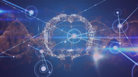 Abstract Brain and Digital Network Connections Background