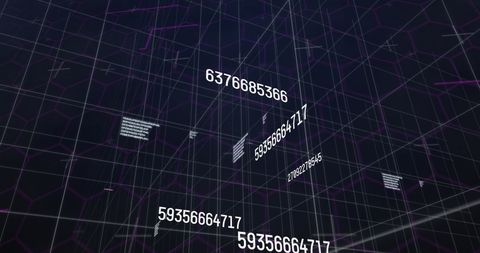 Dynamic Numbers Over Digital Grid Displaying Modern Tech - Download Free Stock Images Pikwizard.com
