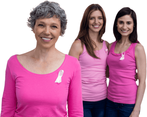 smiling women in pink tops celebrating breast cancer awareness month - Download Free Stock Videos Pikwizard.com