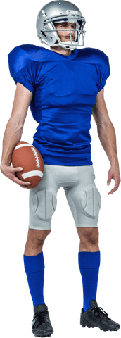 transparent football player holding ball in full sports gear - Download Free Stock Videos Pikwizard.com