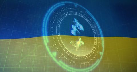 dollar sign in circular scope over ukraine flag digital concept - Download Free Stock Images Pikwizard.com