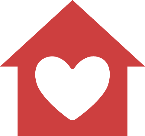 heart shape inside red house symbol transparent background - Download Free Stock Videos Pikwizard.com