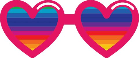 Colorful Connected Heart-Shaped Glasses on Transparent Background - Download Free Stock Videos Pikwizard.com