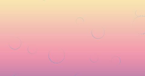 Abstract Floating Throbbers on Pink Gradient Background