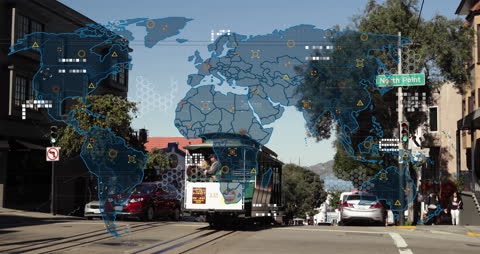 Global Data Network Overlaying Urban Streetcar