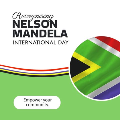 Celebrating Nelson Mandela Day with South African Flag - Download Free Stock Templates Pikwizard.com