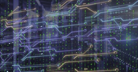 Abstract Circuit Lines on Server Racks Depicting Digital Networking - Download Free Stock Images Pikwizard.com