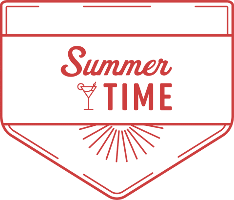 Retro Summer Time Text Sign with Cocktail Icon on Transparent Background - Download Free Stock Videos Pikwizard.com