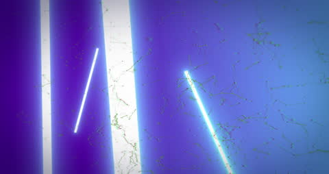 Abstract Neon Animation with Moving Shapes